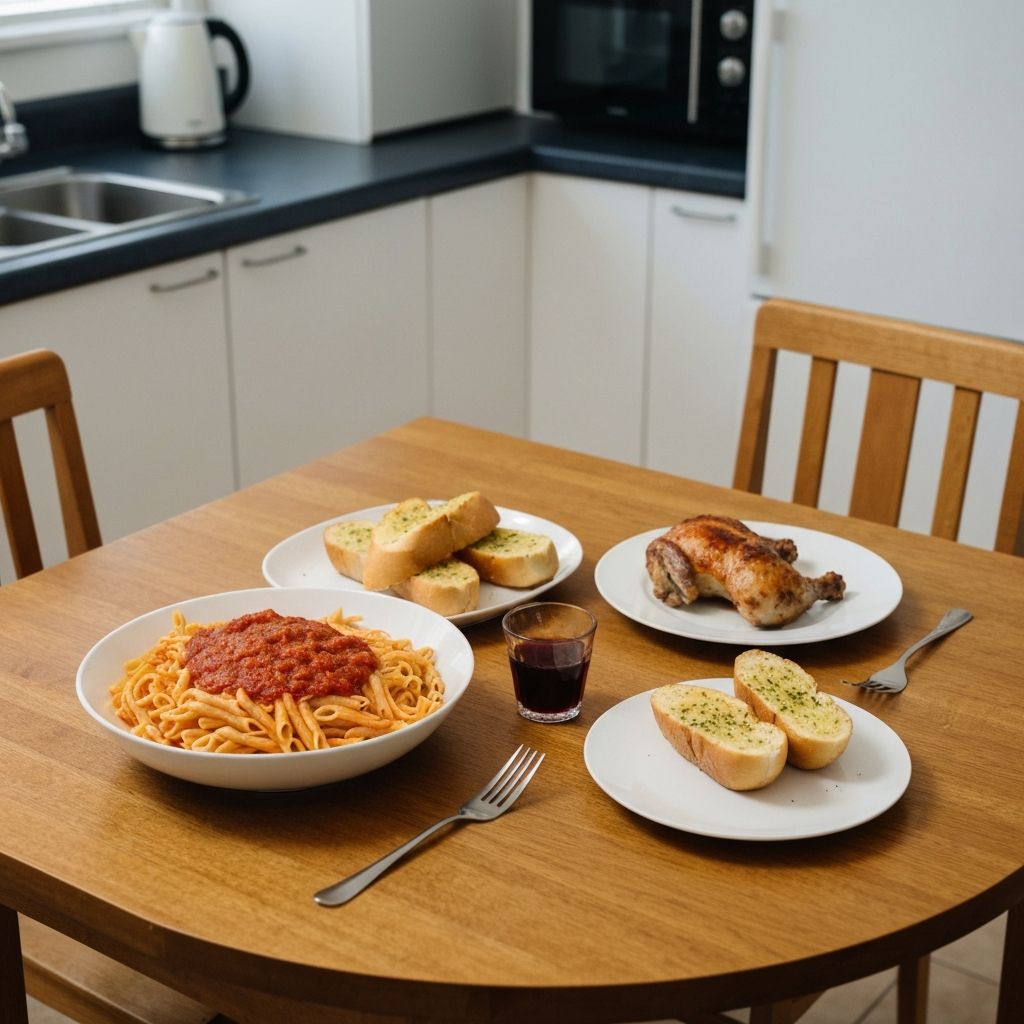 Ordinary meal spread