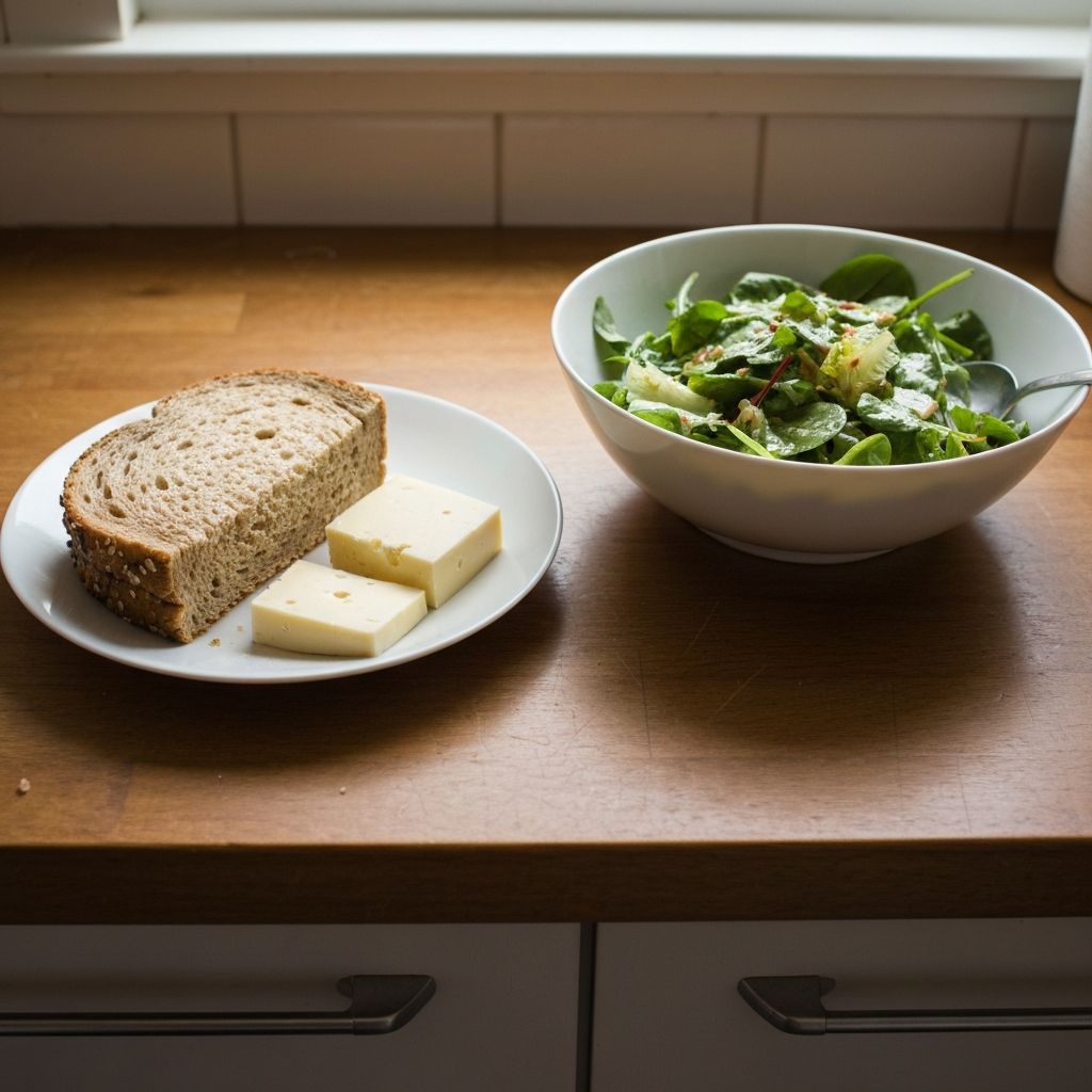 Everyday meal on table
